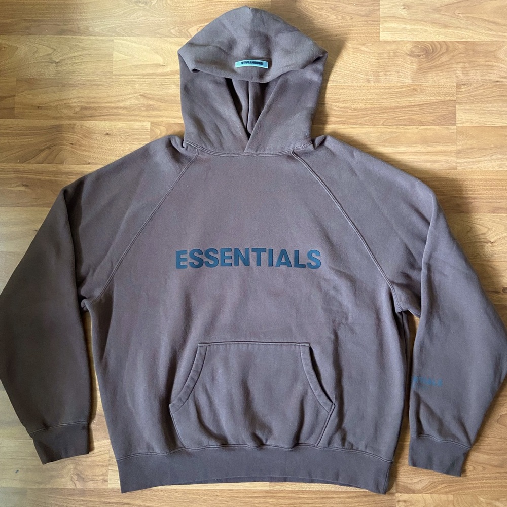 Essentials Fear Of God Hoodie/Sweatshirt Size XL Chocolate Brown/Raindrum
